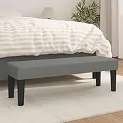 Bench Dark Grey Fabric 100x30x30 cm - Stylish, Durable & Comfortable; Ideal for Living Space - Multifunctional Padded Foam Seating for Home, End of Bed - Breathable Modern Design