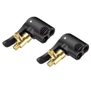 2PCS 2-in-1 Deflateable Air Chuck Tool Fit For Schrader and Presta Valves