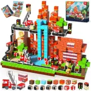 GoodyKing Magnetic Blocks|100PCS Fire Truck Magnetic Building Cube Game,Const...