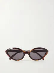 [CELINE Eyewear] CELINE Eyewear - Cat-eye Acetate Sunglasses - Brown - One size One size Brown