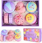 7Pcs Bath Bombs Gift Set Handmade Shea Butter,Sea Salt,SPA Bubble for Kids Women