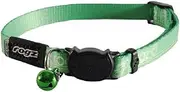 Rogz Kiddycat Safeloc Collar Lime Paws 11mm