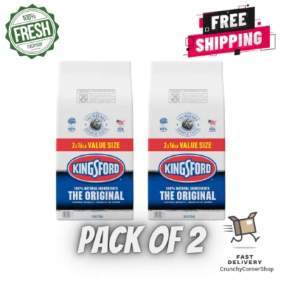 2 Pack Original BBQ Smoker Charcoal Grilling Briquettes 16 lbs. FREE SHIPPING