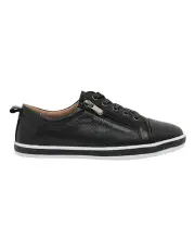 [Easy Steps] Whisper Sneakers in Black Leather