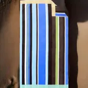 SUNSIDE Stripey Cotton Velour BEACH Towel in Multi Blue by SHERIDAN RRP $75