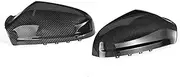 DEMULAX Carbon Fiber Look Car Side Door Wing Rear View Mirror Cover, for Opel, for Vauxhall, for Astra H 2004-2013 Rearview Mirror Cover Replacement Covers Car Wing Mirror Cover