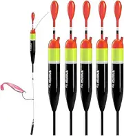 THKFISH Fishing Bobbers Fishing Floats and Bobbers Slip Bobbers for Fishing Balsa Floats Crappie Fishing Bobbers 1/6oz(3.47"X0.47"X6.73") 3/8oz(3.84"X0.6"X 7.2") 1/2oz(4.13"X0.75"X7.87")