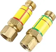 Oxygen Acetylene Check Valve Buster M16*1.5 HF2 Brass Construction 1 Pair for Welding Equipment