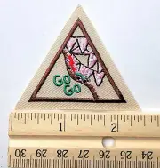 Girl Scout Brownie GO GO DERBY TRY IT Council Own Badge Boy Scout Pinewood Cart