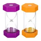 2 Min Sand Timer, 1 Set(2pcs)Small Sandy Clock, Sand Glass Purple, Orange