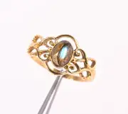 Labradorite brass ring ,Brass ring, Labradorite Ring, brass ring