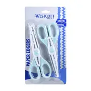 Crafting Scissors, Paper Edging, 6", Majestic/Pinking Patterns, for Craft, Blue/