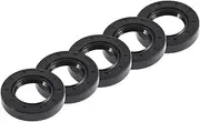X AUTOHAUX Universal Oil Seal TC Double Lip W Steel Spring Seal Ring Rotary Shaft Seal 30x52x10mm High Pressure NBR Rubber Black 5pcs