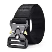 Men Belt Army Outdoor Tactical Multi Function Combat Survival Marine Corps Canvas For Nylon Male Luxury - QQQQ Plastic green 45to47inch