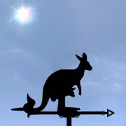 Kangaroo mom Metal Weathervane, Weather Vane, home roof decor, wallaby
