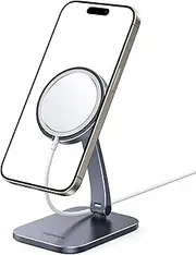UGREEN Magsafe Phone Stand for Desk iPhone Standby Mode Holder Height Angle Adjustable Foldable Charger Travel Dock Portable Aluminum Compatible with iPhone 16 Pro Max 15 14 13 12