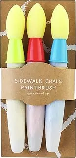 Assorted Colour Chalk Brush Sidewalk Chalk Paint Brush Set of 3 Graffiti Painting Brushes for Children's Toys - Artistic Watercolour Pens No Drawing