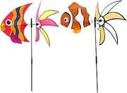 Garden Wind Spinners,Decorative Fish Pinwheel | Weather-Resistant Wind Spinner Yard Art for Garden Patio Porch Backyard Outdoor