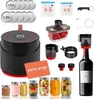 Mason Jar Vacuum Sealer Kit 4 in 1 Electric Black Can Sealer Machine for Food St