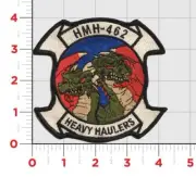 MARINE CORPS HMH-462 HEAVY HAULERS DRAGON HOOK & LOOP EMBROIDERED JACKET PATCH
