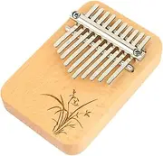 kowaku 10 Note Mbira Made From Wood for Finger Piano, Wood Color