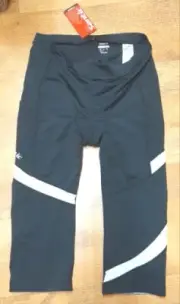 NWT Santic Cycling 3/4 Pants Capris Women’s Size XL Padded Black Silver