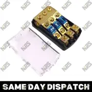 Mini ANS Fuse Block 3 Way Inline Midi Holder Bolt Down Audio Holder Heavy Duty