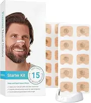 15pcs Intake Breathing Nasal Strip, Intake Breathing Nose Magnets, AntiSnore Sleep Aid for Men & Women (White)