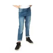Paris Blues Girls' Diamond Print Medium Wash Demin Blue Skinny Jeans, Size 16