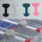 3 x Puppy Shopping Trolley Token Keys - Black, White, Green, Pink - Removable