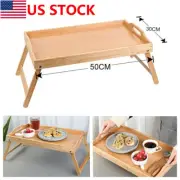 Bamboo Bed Tray Lap With Folding Legs Serving Tray Breakfast Laptop Table Stand