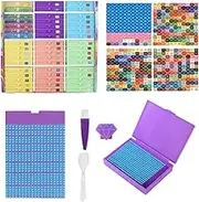 Rhinestone Art Storage,Rhinestone Art Storage Trays Kits with Lids - Gem Tools Accessories Crafts Boxes for Men Women Boys Girls Youth Teens