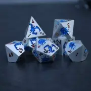 Monster Manual Dice - Silver and Blue Brand New by Misty Mountain Gaming