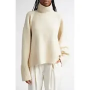 Proenza Schouler Sandra Cashmere & Wool Blend Turtleneck Sweater in Ecru at Nordstrom, Size Small