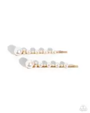 Paparazzi Put a Pin In It Gold Hair Clip - New