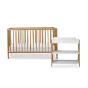 Aspiring Natural + White/Natural Four Piece Nursery Set