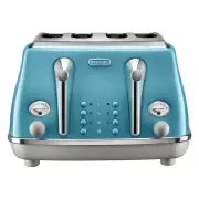De'Longhi Icona Capitals 4 Slice Toaster Lisbon Azure CTOC4003AZ