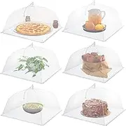 PARTY BESTBUY Pop-Up Mesh Food Cover, 6 Packs Reusable Food Cover Nets for Outdoors, Collapsible Food Net Covers, Mesh Food Tents for Outdoors Party Picnic BBQ, Keep Out Flies Mosquitoes (43x43cm)