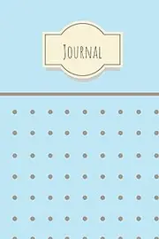 Baby blue polka-dotted journal / notebook: with vintage retro-esque aesthetics