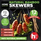 Home Master [12PK] Bamboo Skewers, 3 Convenient Sizes, Natural Bamboo, Non-Toxic