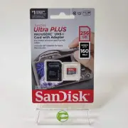 New SanDisk Ultra Plus microSDXC UHS-I Card with Adapter SDSQUBL-256G-AT6IA