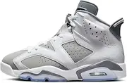 [Nike] Jordan Men's Retro 6"Hare Neutral Grey/Black-White (CT8529 062), White/Medium Grey-cool Grey, 8.5 US