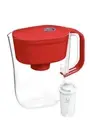 Brita Small 6 Cup Denali Water Filter Pitcher with 1 Brita Standard Filter Red