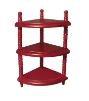 Dolls House Corner Etagere 3 Shelf Stand What-Not Mahogany Victorian Furniture