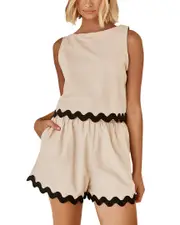 CAMILA BLANCO 2pc Top & Short Set
