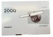 PROBRITE 150-Watt Equivalent 180-Degree Bronze Motion Activated Thin Flood Light
