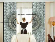 Hippie Mandala Curtain Tulle Sheer Indian Voile Door Window Drape Valances 2 PC