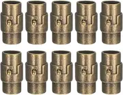 uxcell 10pcs Leather Cord End Clasp 7mm Hole Magnetic Cord End Caps Closures Leather Bracelet Buckle for Jewelry Making DIY Supplies Crafts, Bronze