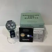 Omega Watch Swatch Earth Analog Navy Green 564521