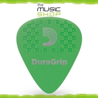 10 x D'Addario DuraGrip Medium Gauge 0.85mm Green Guitar Picks - 7DGN4 (Grip)